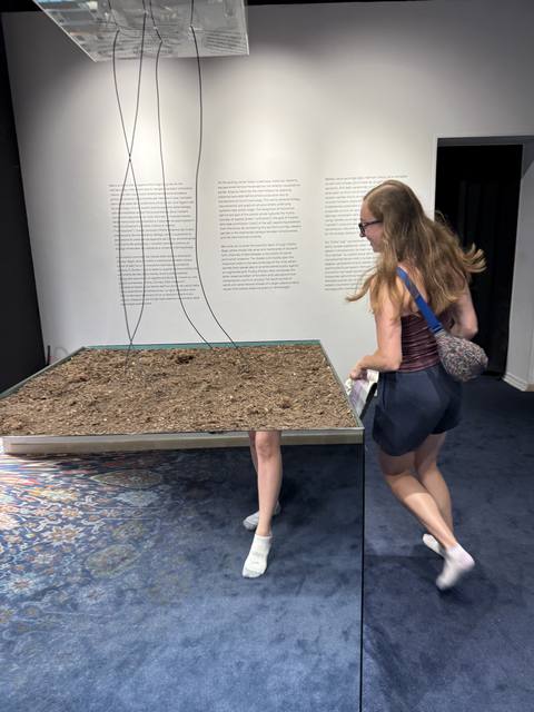 My friend testing out the artwork, Venice Biennale